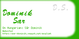 dominik sar business card