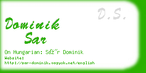 dominik sar business card